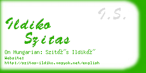 ildiko szitas business card